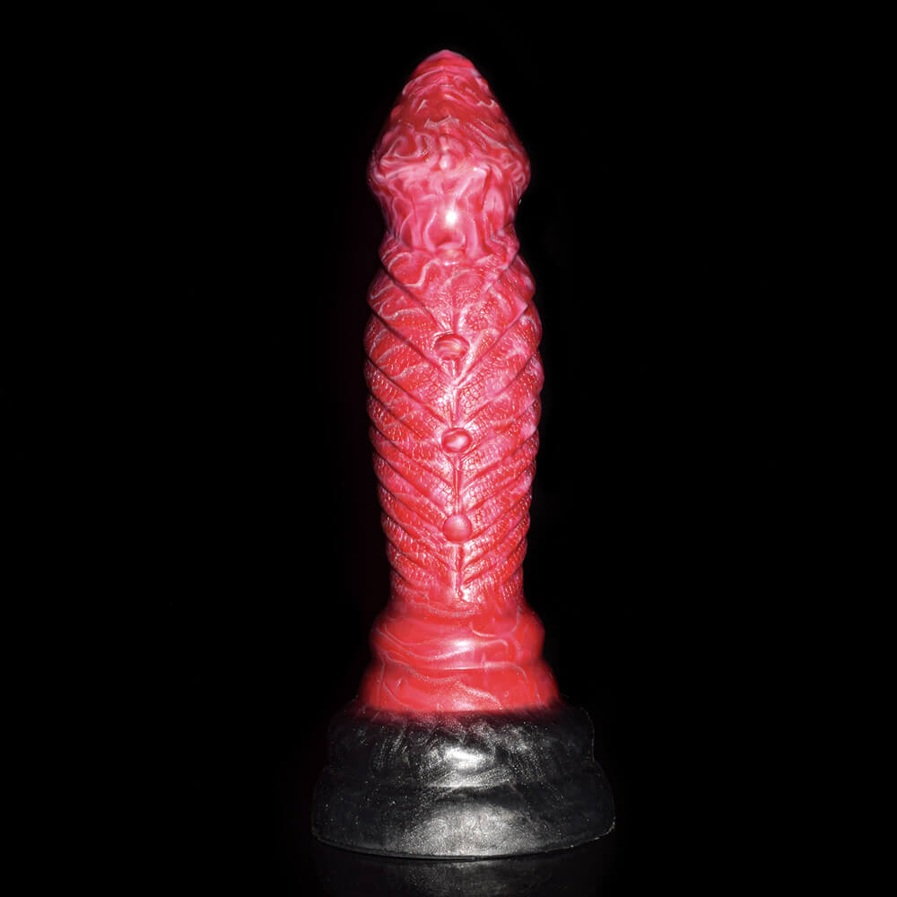Gode Monstre Noué En Silicone 7 Pouces Rouge
