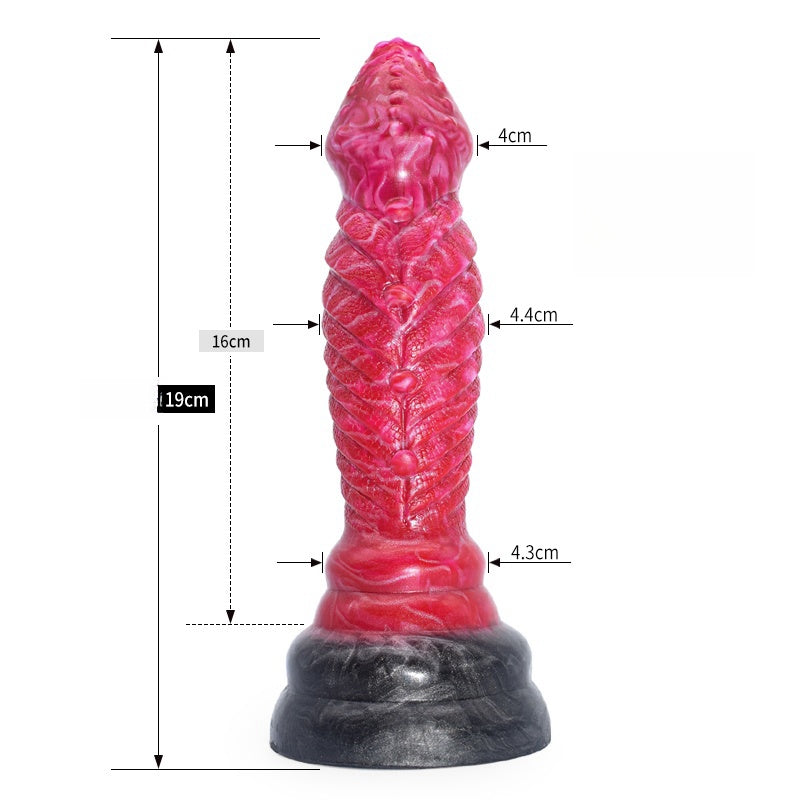 Gode Monstre Noué En Silicone 7 Pouces Rouge