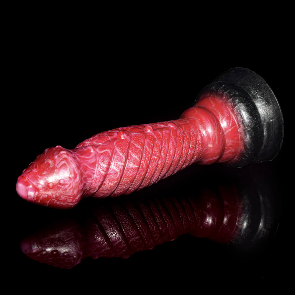 Gode Monstre Noué En Silicone 7 Pouces Rouge