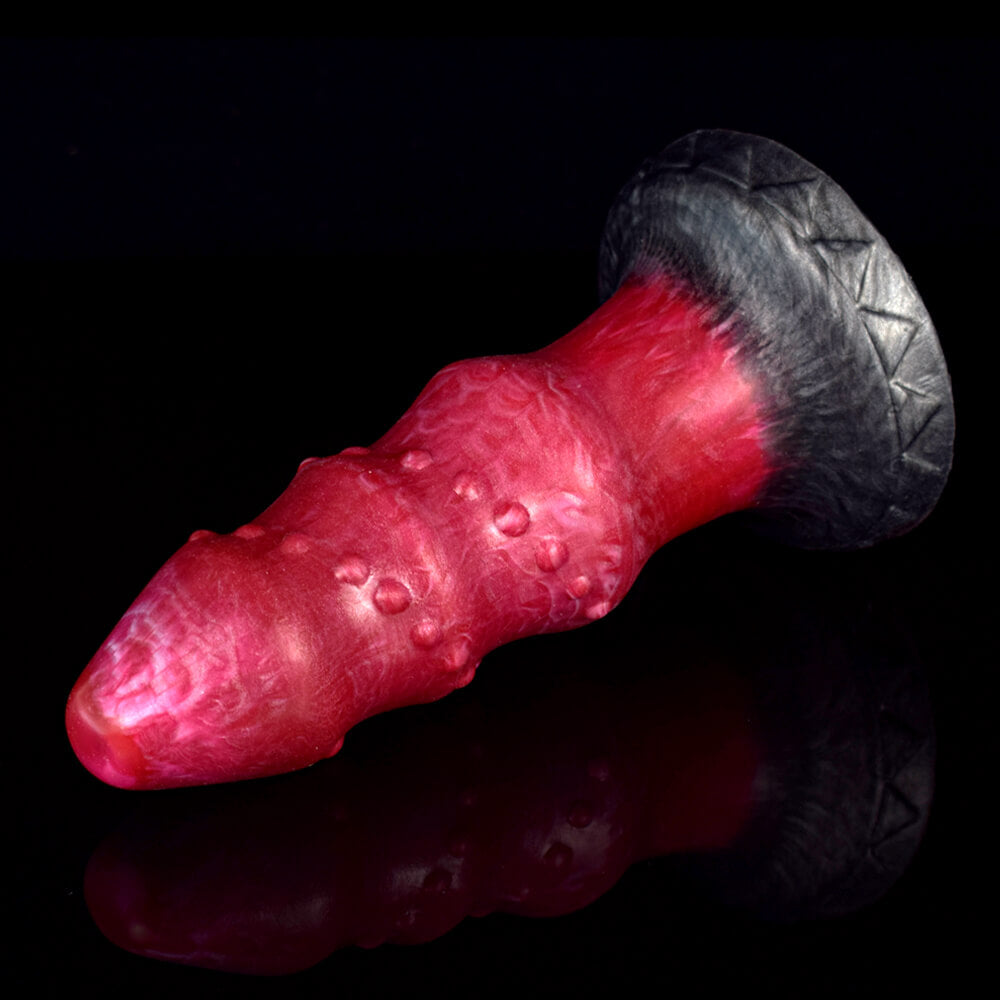 MONSTER DILDO ANAL SILICONE 7 INCH RED