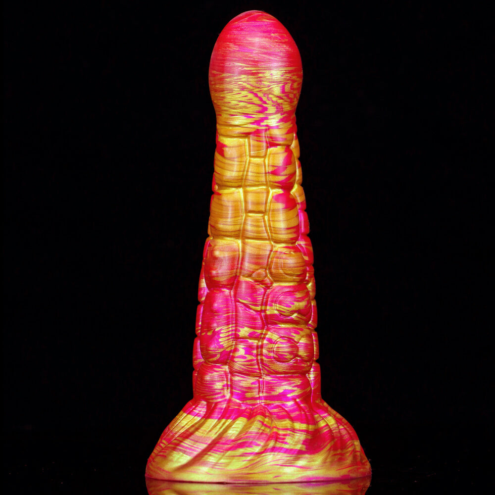 MONSTER DILDO ANAL SILICONE 7 INCH RED