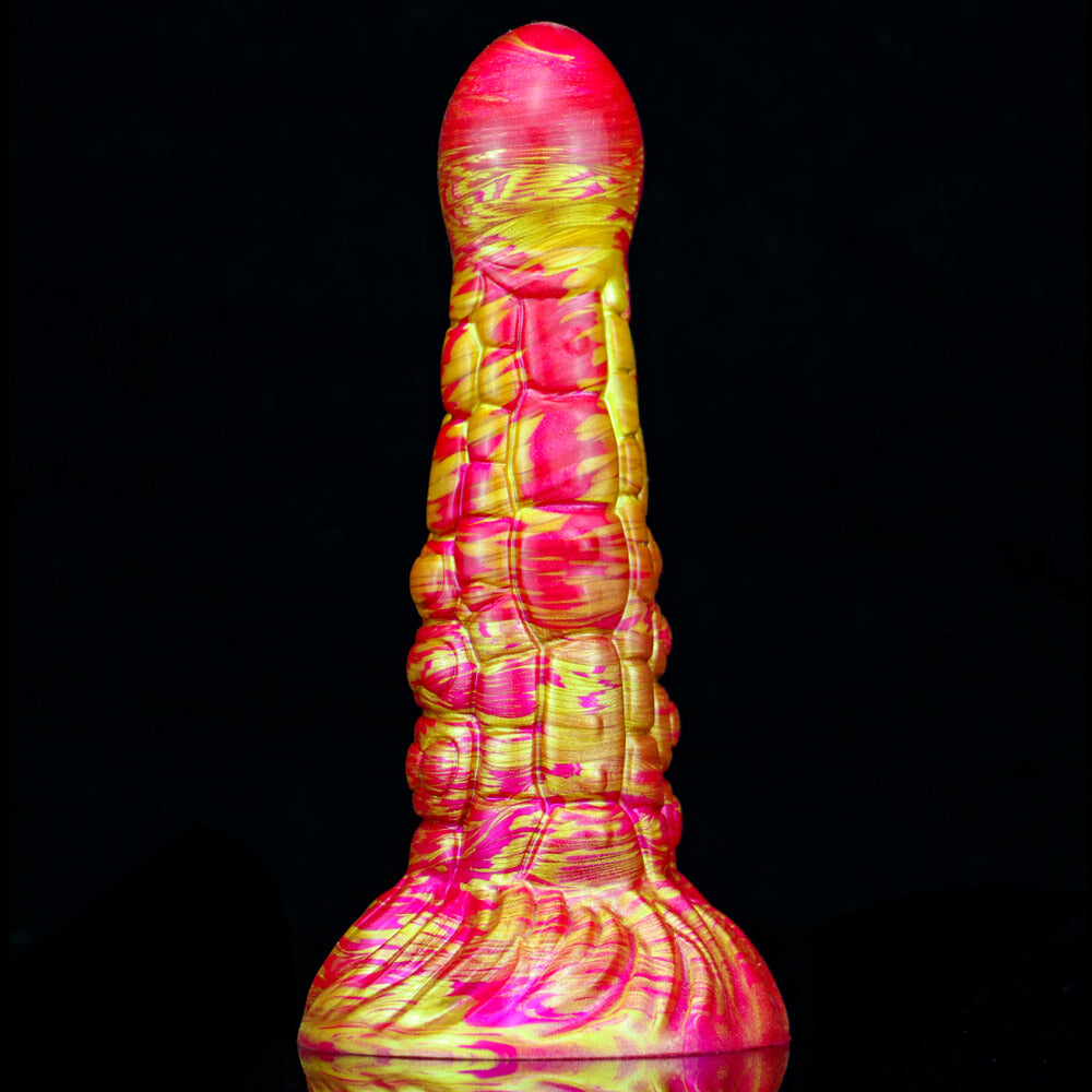 MONSTER DILDO ANAL SILICONE 7 INCH RED
