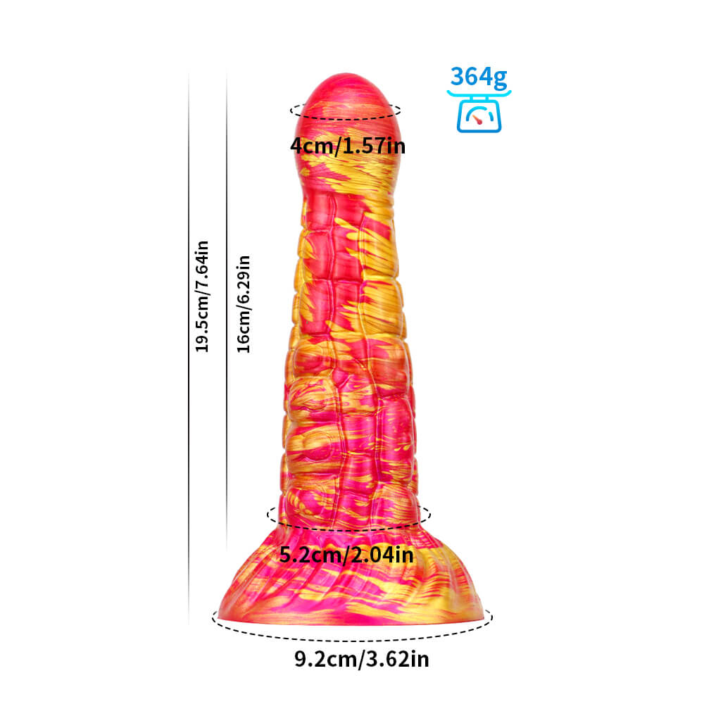 MONSTER DILDO ANAL SILICONE 7 INCH RED