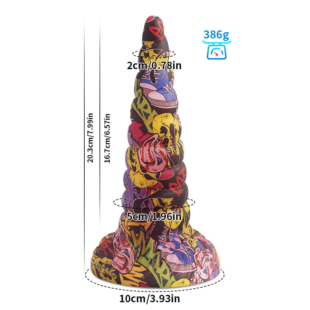 ANAL DILDO SILICONE 7 INCH COLORFUL