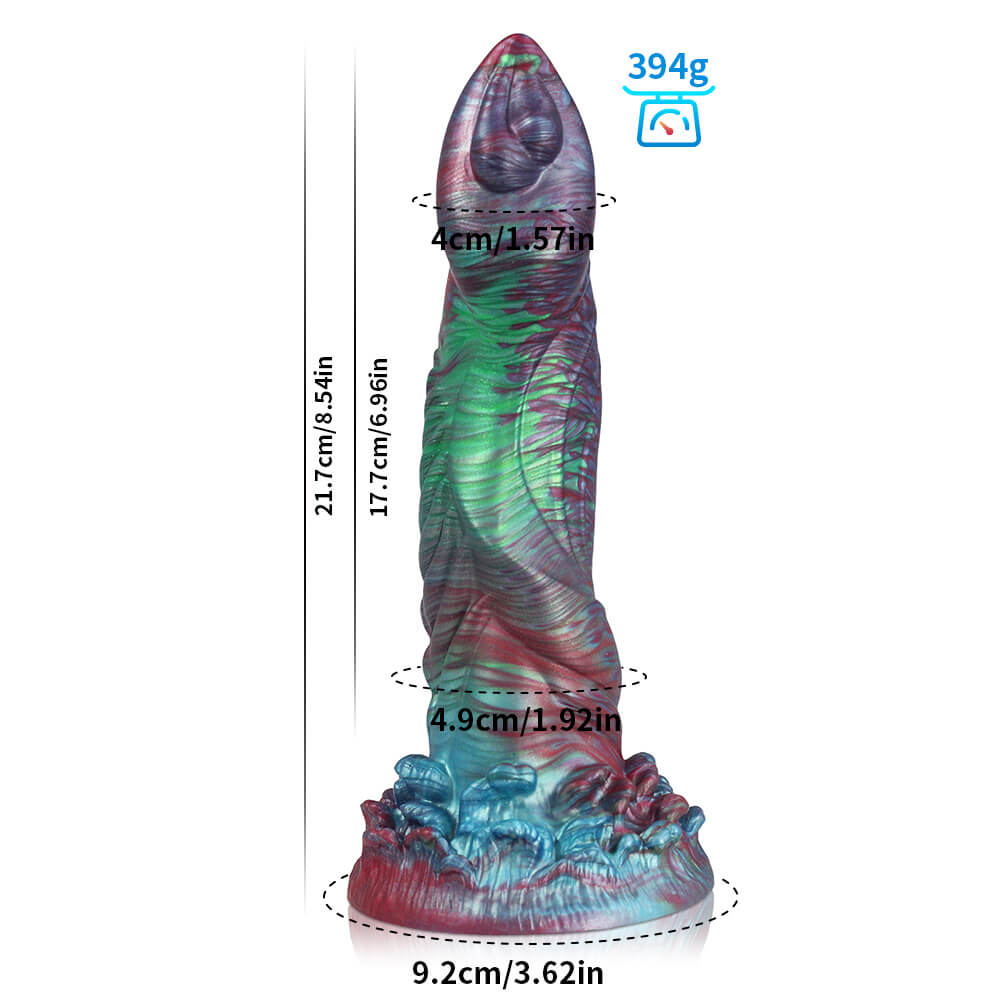 DILDO MONSTRE NOUÉ EN SILICONE 8 POUCES FANTASY