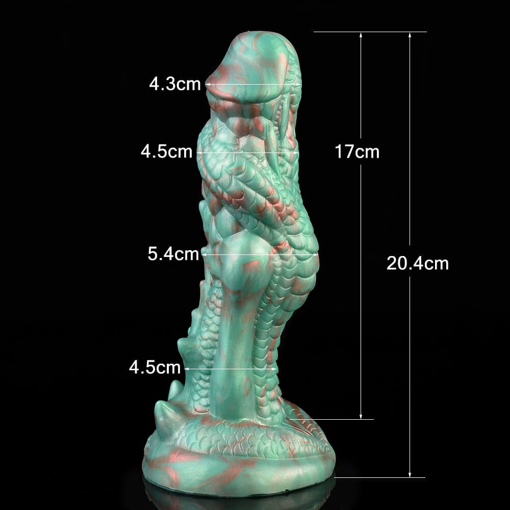 DILDO NOUÉ MONSTRE SILICONE 8 POUCES FANTASY