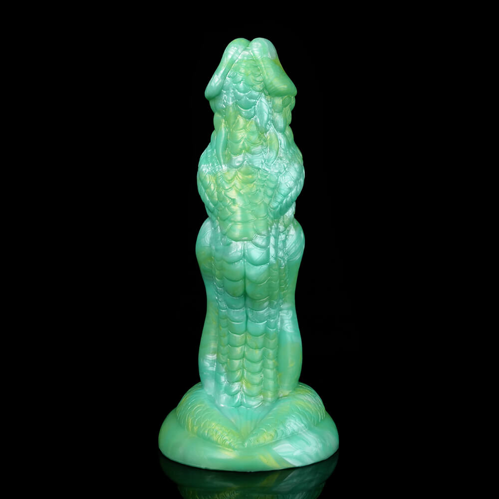 DILDO NOUÉ MONSTRE SILICONE 8 POUCES VERT
