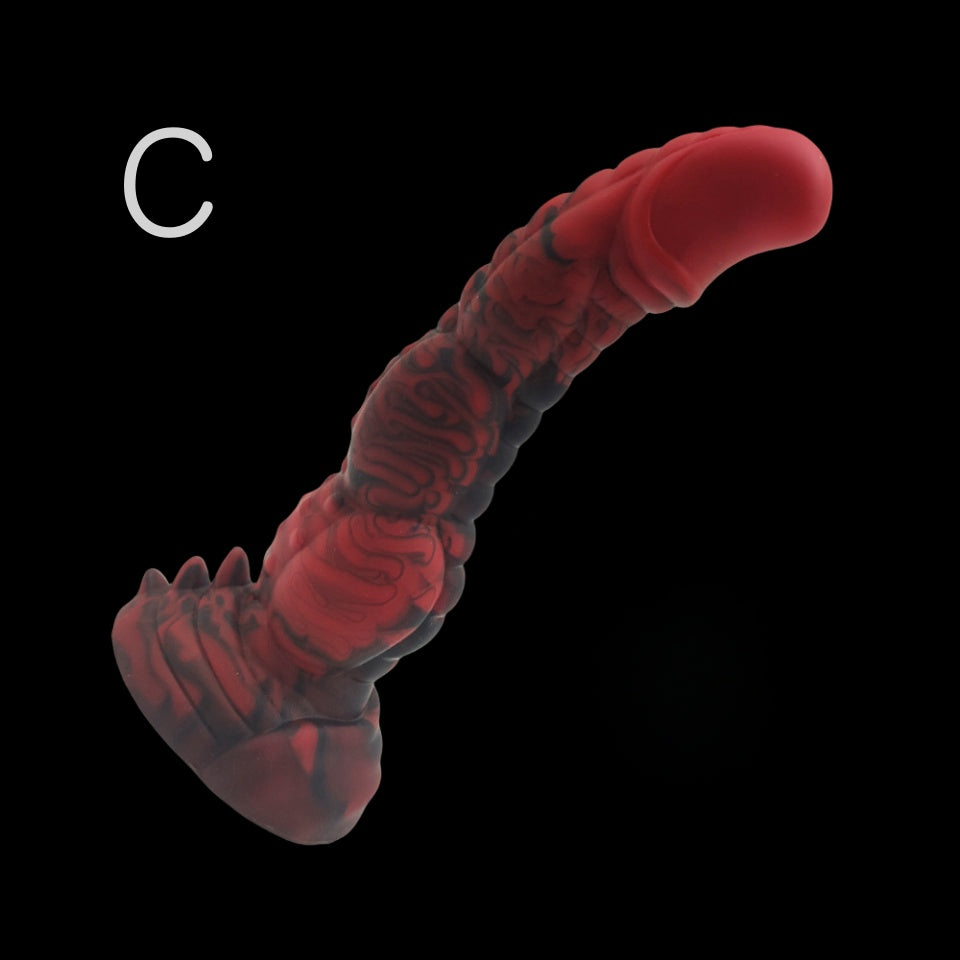 DILDO NOUÉ MONSTRE SILICONE 8 POUCES
