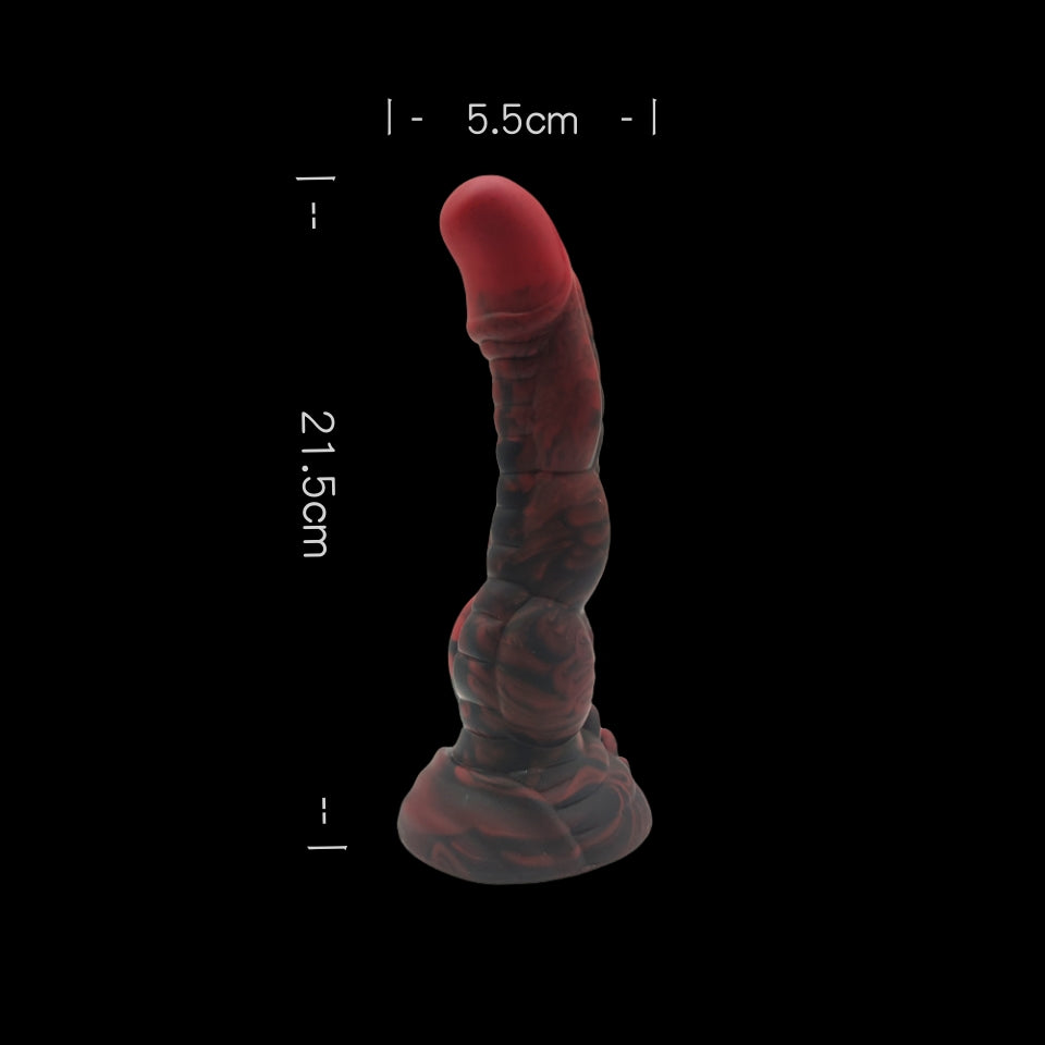 DILDO NOUÉ MONSTRE SILICONE 8 POUCES