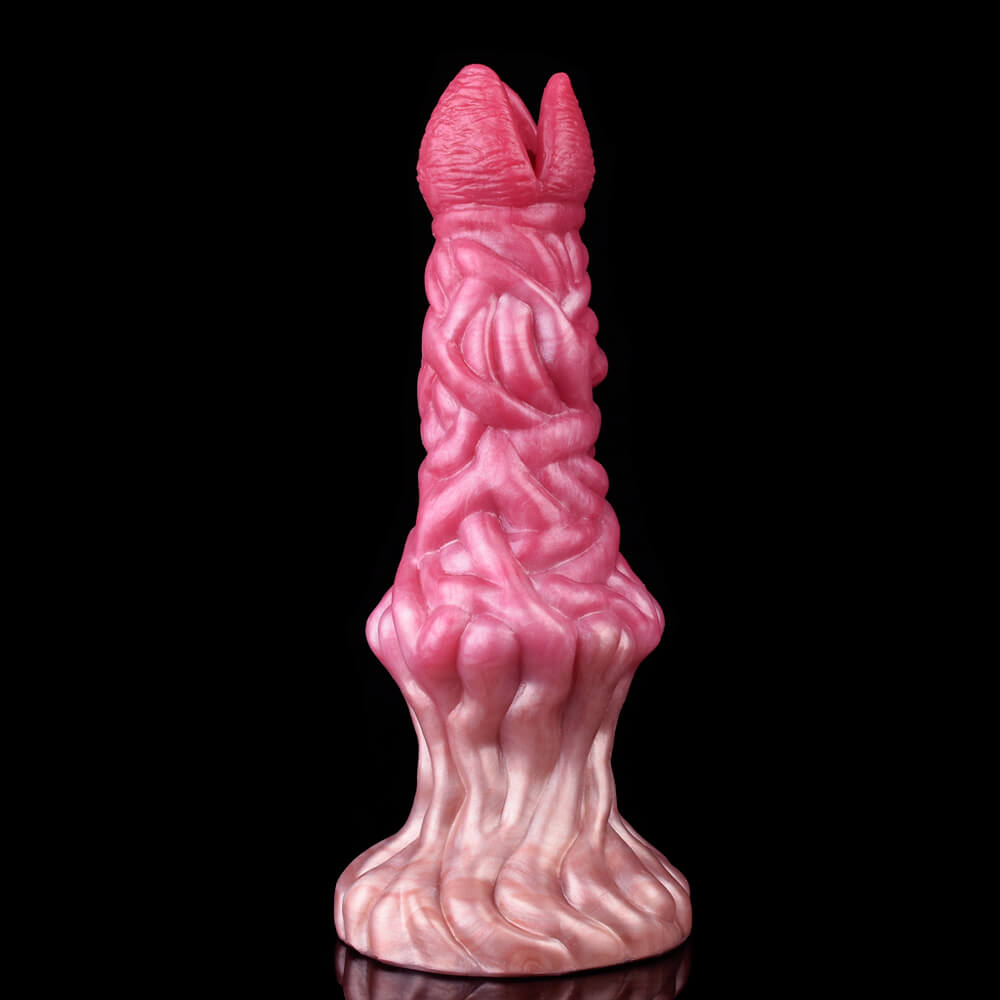 Gode Monstre Noué Fantaisie Silicone 8 pouces Rose