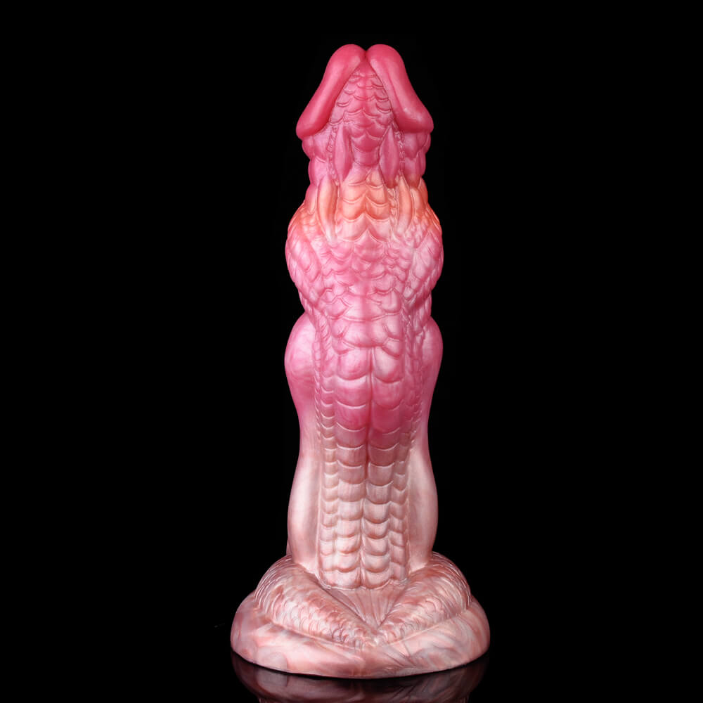 DILDO NOUÉ MONSTRE SILICONE 8 POUCES ROUGE