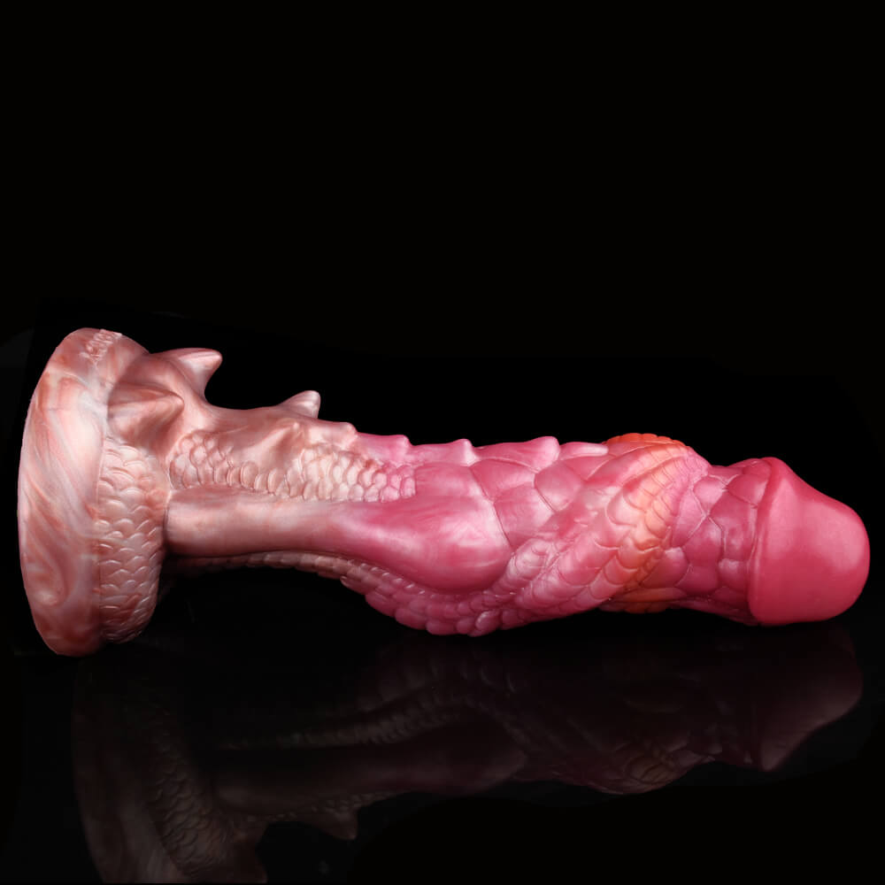 DILDO NOUÉ MONSTRE SILICONE 8 POUCES ROUGE