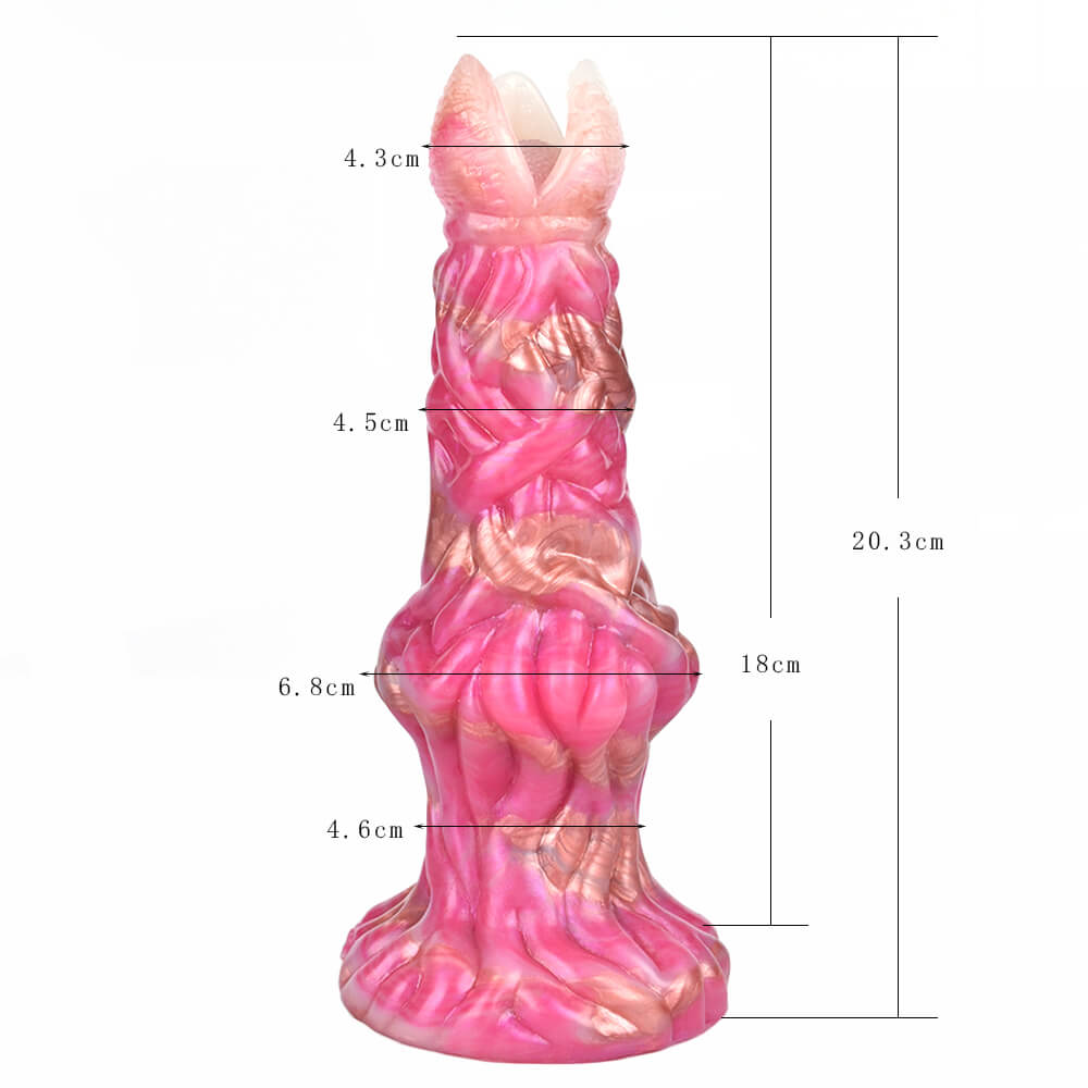 DILDO MONSTRE NOUÉ EN SILICONE 8 POUCES FANTASY