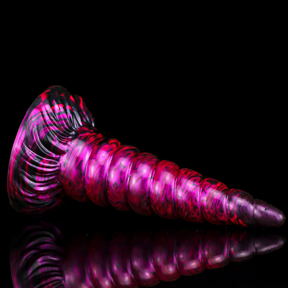 MALE ANAL TOYS SILICONE 8 INCH RIBBED TAPERED