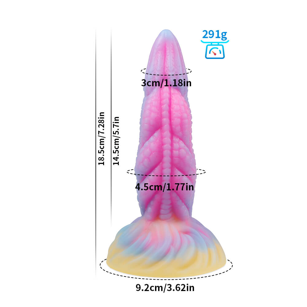 MONSTER DILDO ANAL GLOW IN THE DARK SILICONE 7 INCH