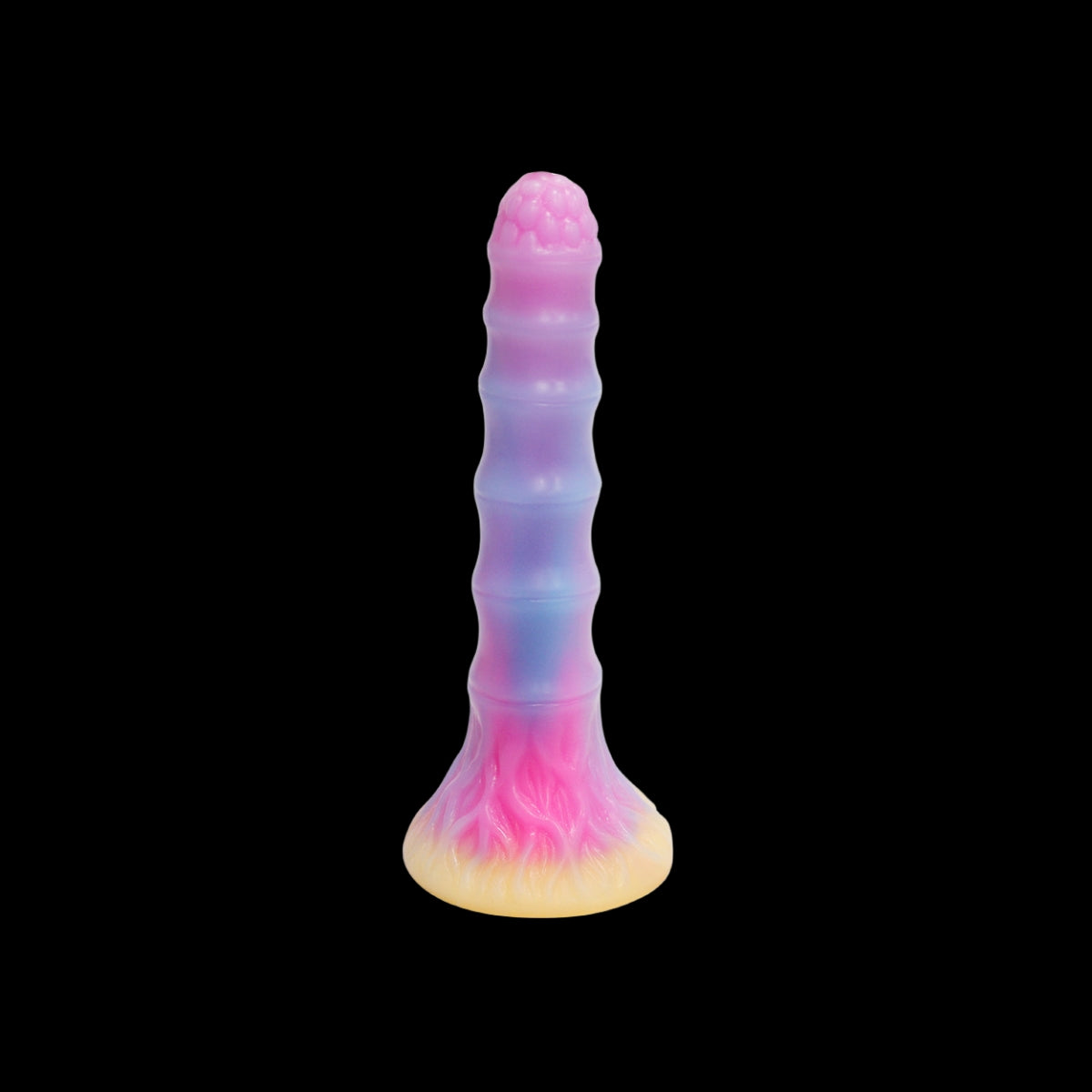 DILDO NOUÉ FANTASY SILICONE 7 POUCES BRILLE DANS LE NOIR