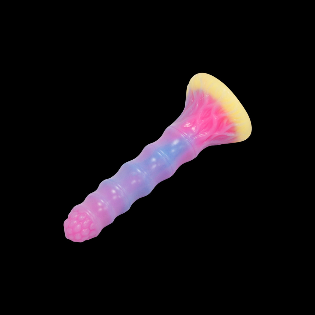 DILDO NOUÉ FANTASY SILICONE 7 POUCES BRILLE DANS LE NOIR