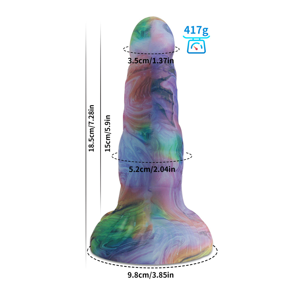 DILDO NOUÉ FANTASY SILICONE 7 POUCES BRILLE DANS LE NOIR