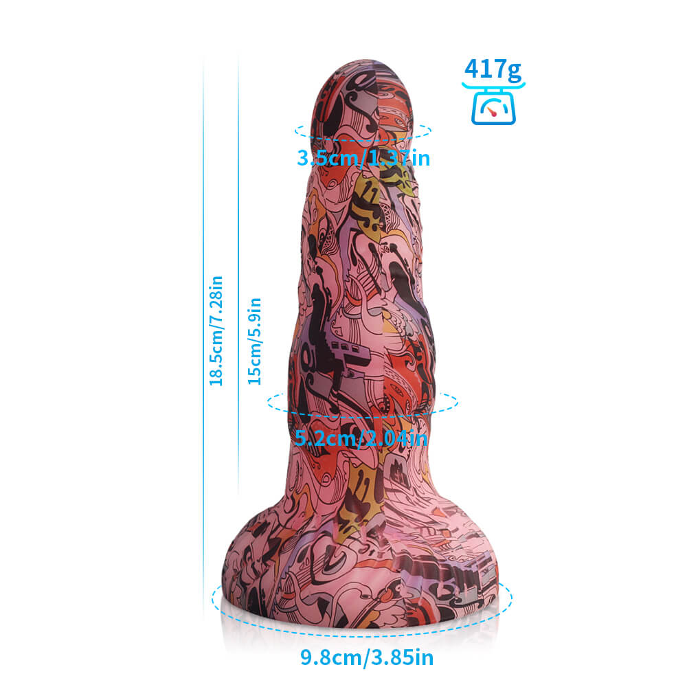 DILDO NOUÉ MONSTRE EN SILICONE 7 POUCES BRILLE DANS LE NOIR