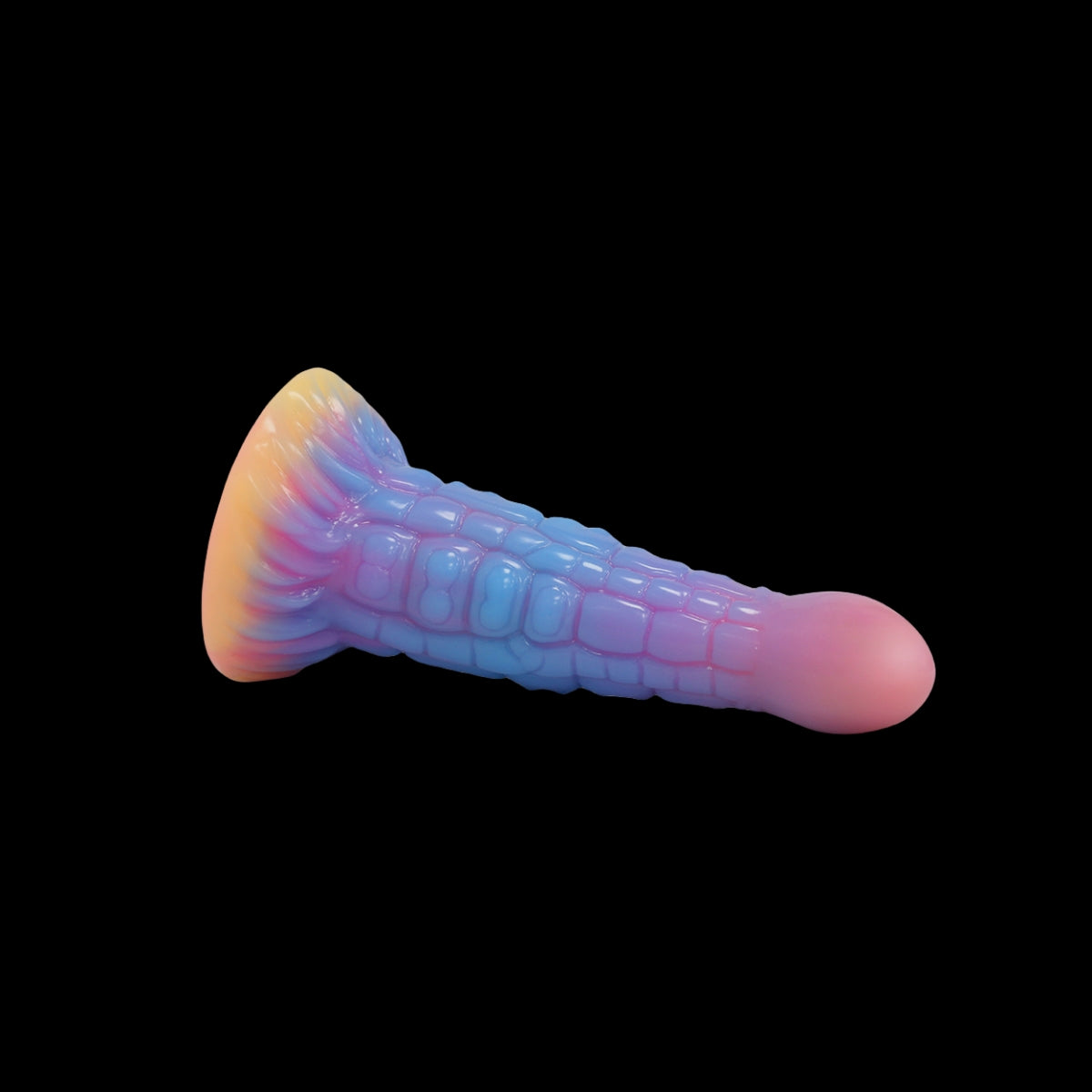 Gode Monstre en Silicone Noué 7 pouces Brille dans le Noir