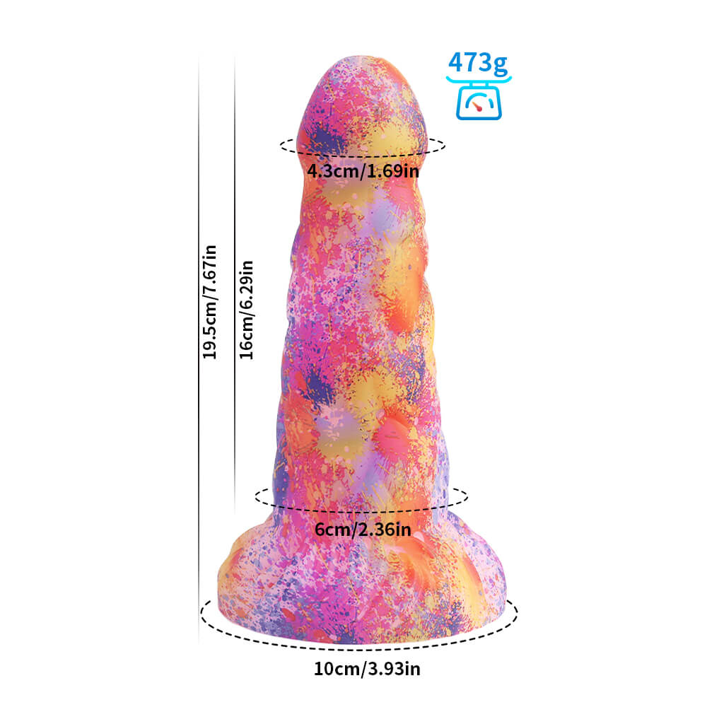 Gode Monstre en Silicone Noué 7 pouces Brille dans le Noir