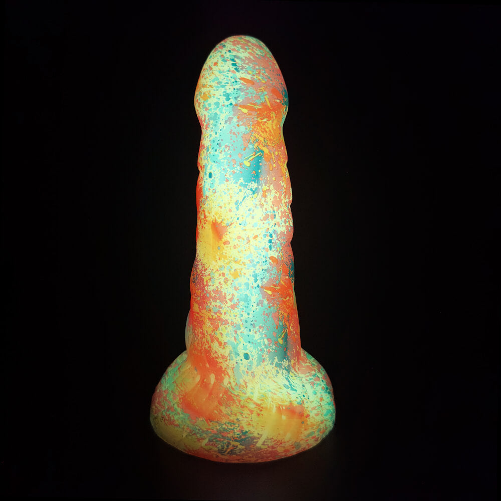Gode Monstre en Silicone Noué 7 pouces Brille dans le Noir