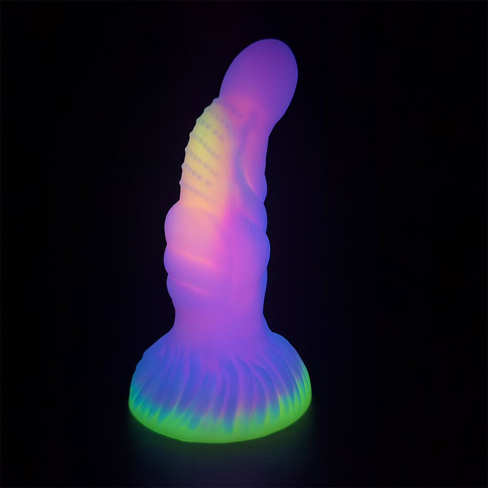 Gode Monstre en Silicone Noué 7 pouces Brille dans le Noir