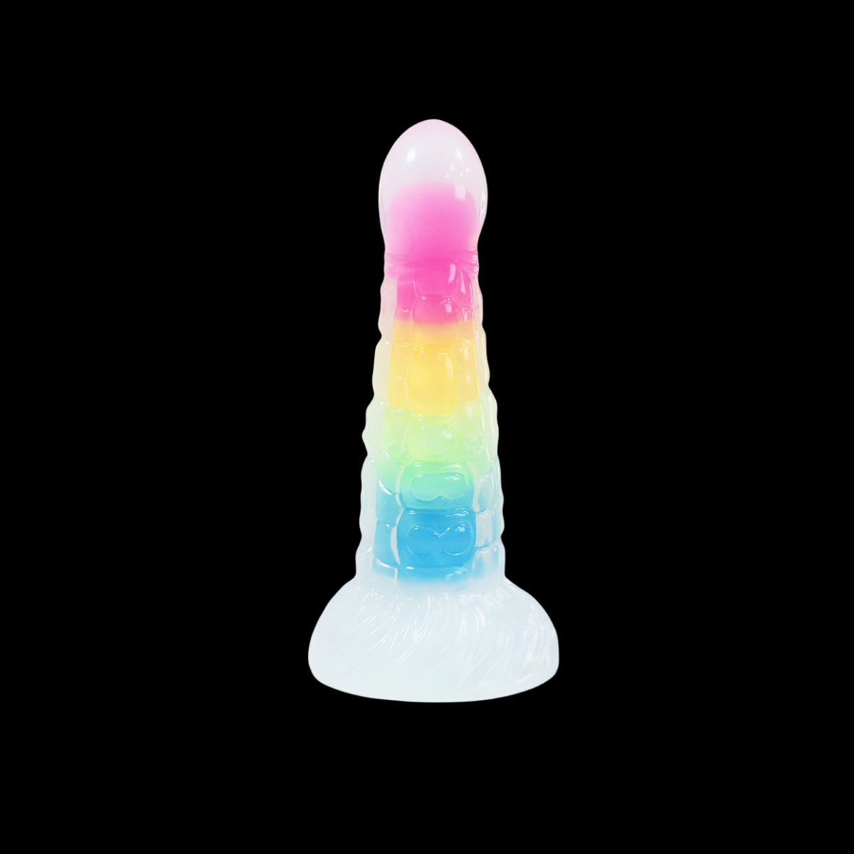 DILDO FANTASY NOUÉ BRILLE DANS LE NOIR EN SILICONE 7 POUCES
