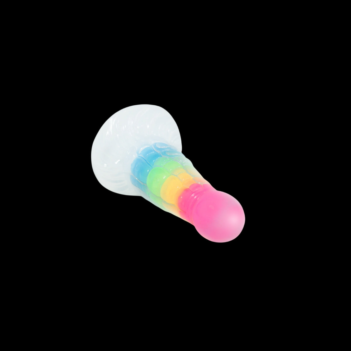 DILDO FANTASY NOUÉ BRILLE DANS LE NOIR EN SILICONE 7 POUCES