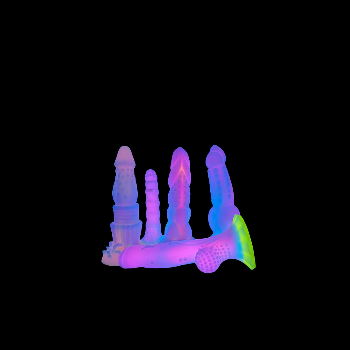MONSTER DILDO ANAL GLOW IN THE DARK SILICONE 8 INCH TRAINER