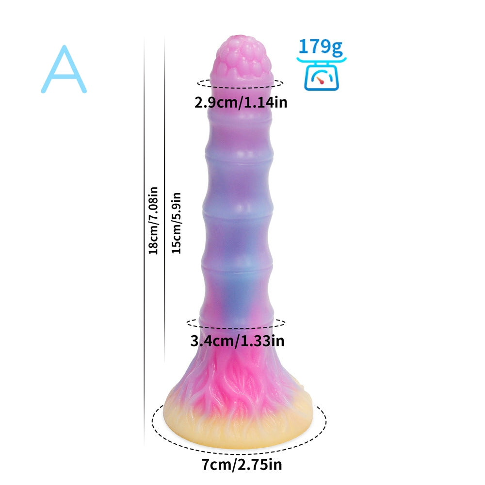 MONSTER DILDO ANAL GLOW IN THE DARK SILICONE 8 INCH TRAINER