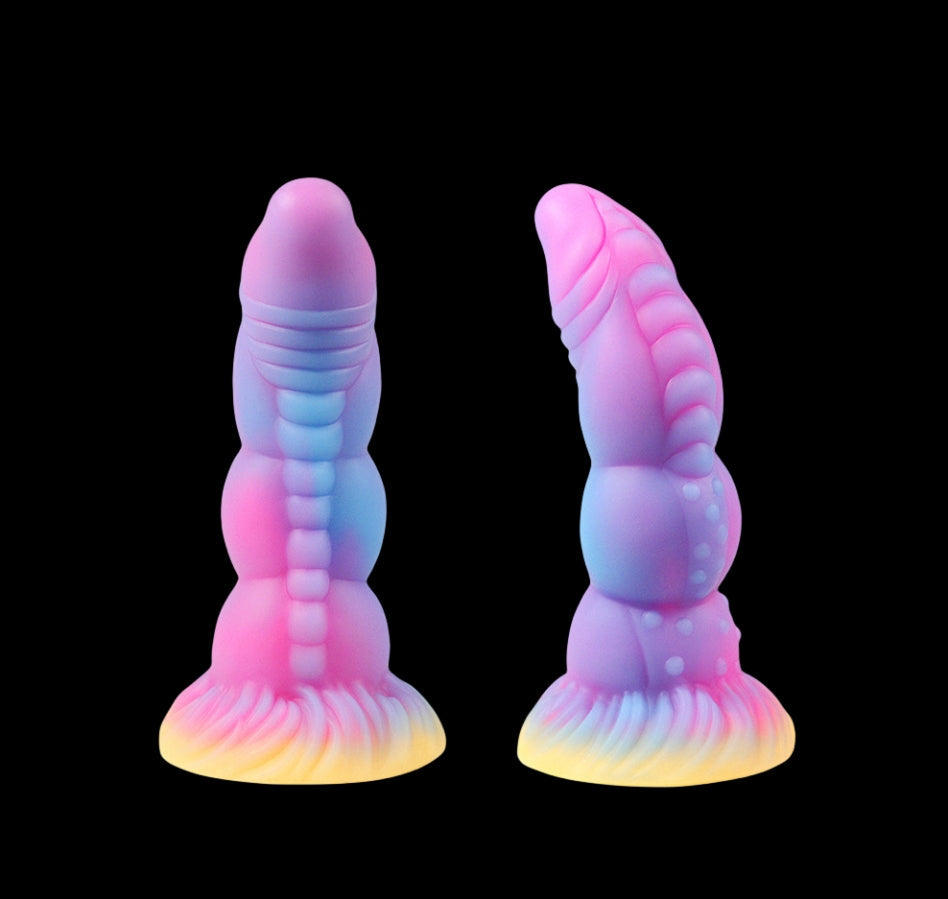 MONSTER DILDO ANAL SILICONE 8 INCH GLOW IN THE DARK TRAINER