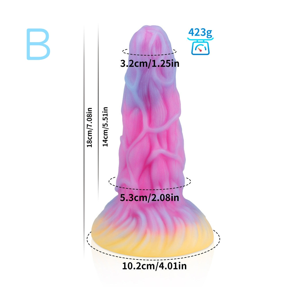 MONSTER DILDO ANAL SILICONE 8 INCH GLOW IN THE DARK TRAINER
