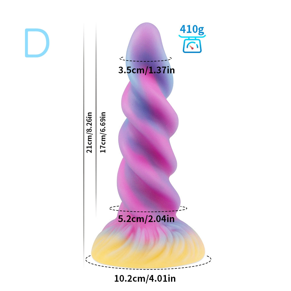 MONSTER DILDO ANAL SILICONE 8 INCH GLOW IN THE DARK TRAINER