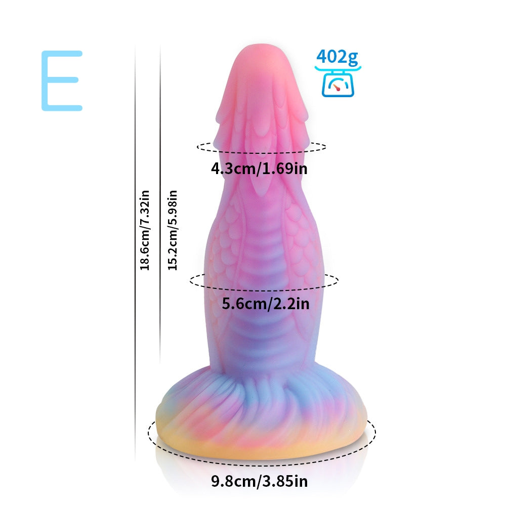MONSTER DILDO ANAL SILICONE 8 INCH GLOW IN THE DARK TRAINER
