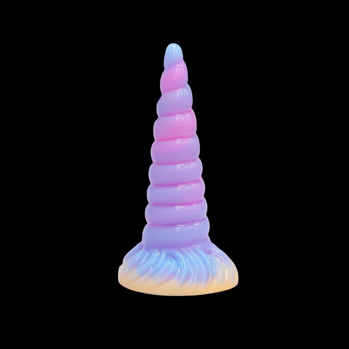 MONSTER DILDO ANAL SILICONE 8 INCH GLOW IN THE DARK TAPEAED