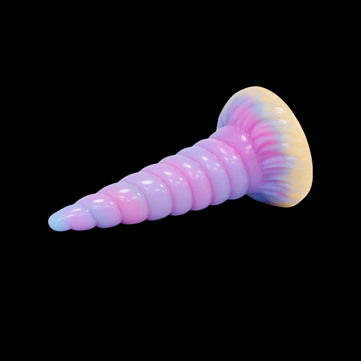 MONSTER DILDO ANAL SILICONE 8 INCH GLOW IN THE DARK TAPEAED