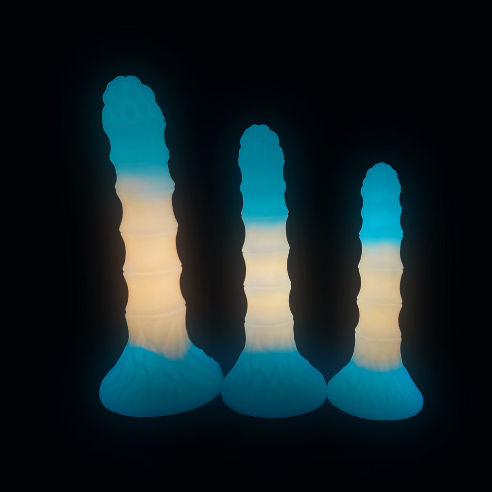 Gode tentacule noué en silicone phosphorescent de 22,9 cm (9 po)