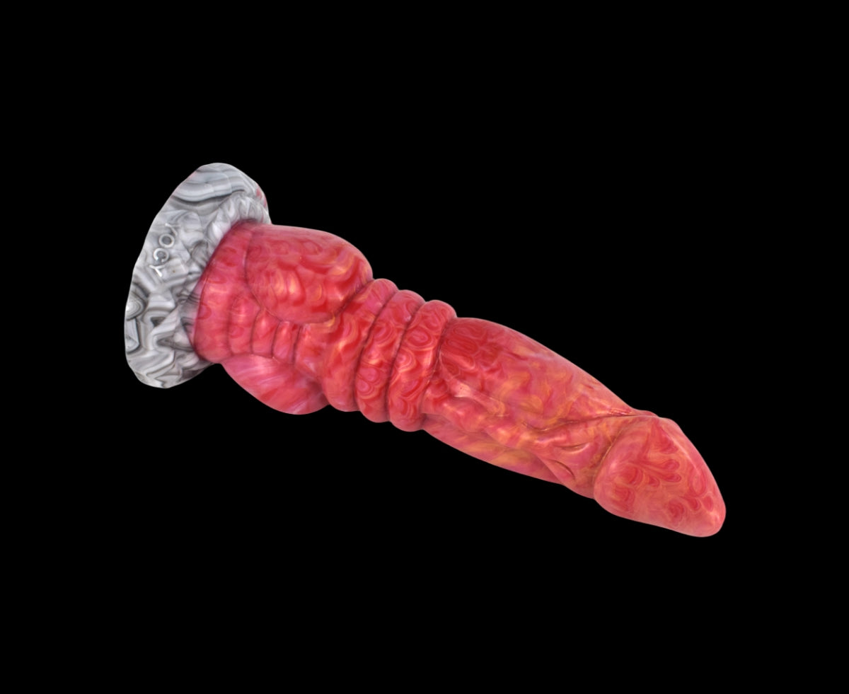 Gode Monstre Noué En Silicone De 9 Pouces Rouge