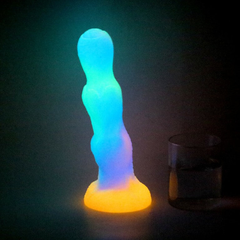 MONSTER DILDO ANAL SILICONE GLOW IN THE DARK 8 INCH SOFT