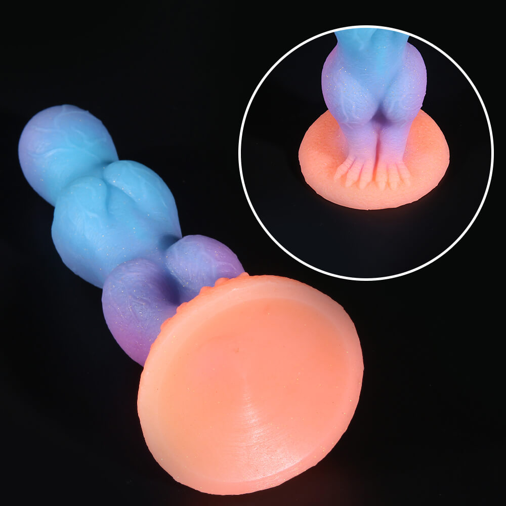 MONSTER DILDO ANAL SILICONE GLOW IN THE DARK 8 INCH SOFT