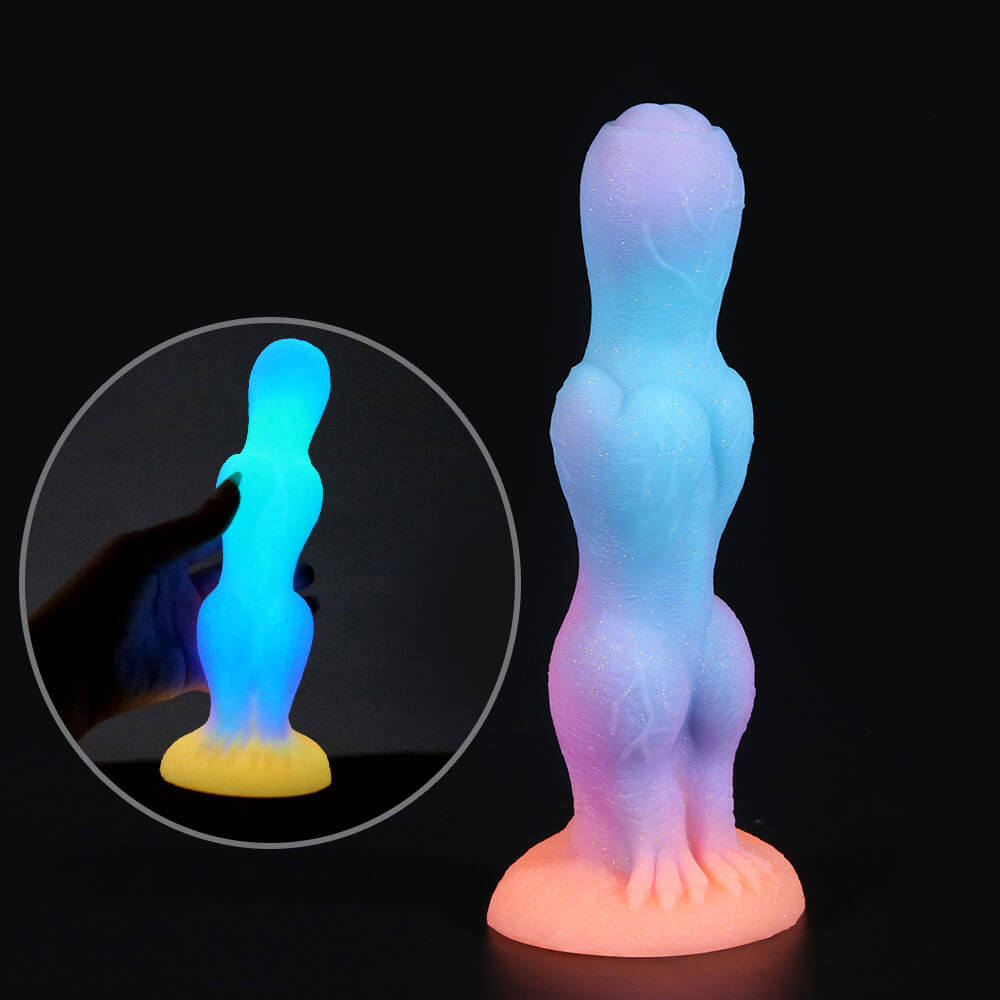 MONSTER DILDO ANAL SILICONE GLOW IN THE DARK 8 INCH SOFT