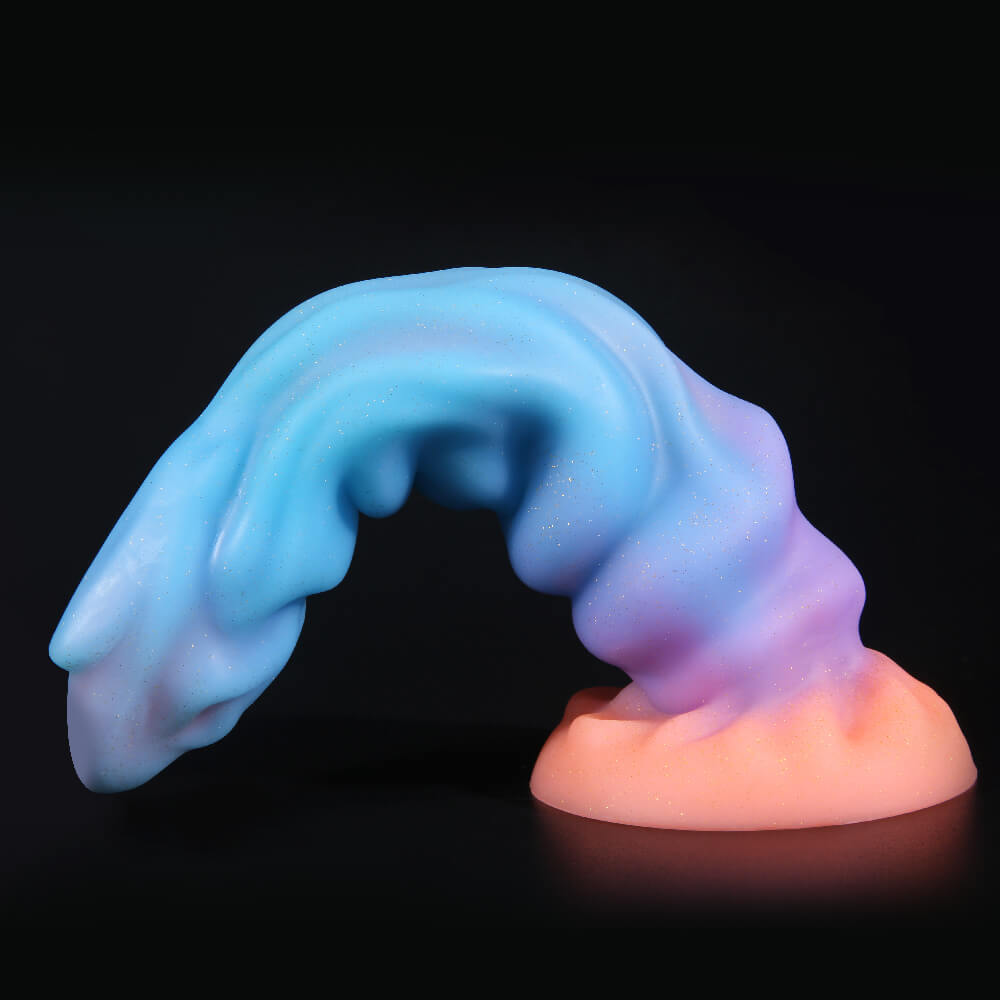 Gode Monstre Noué Brille Dans Le Noir En Silicone 9 Pouces