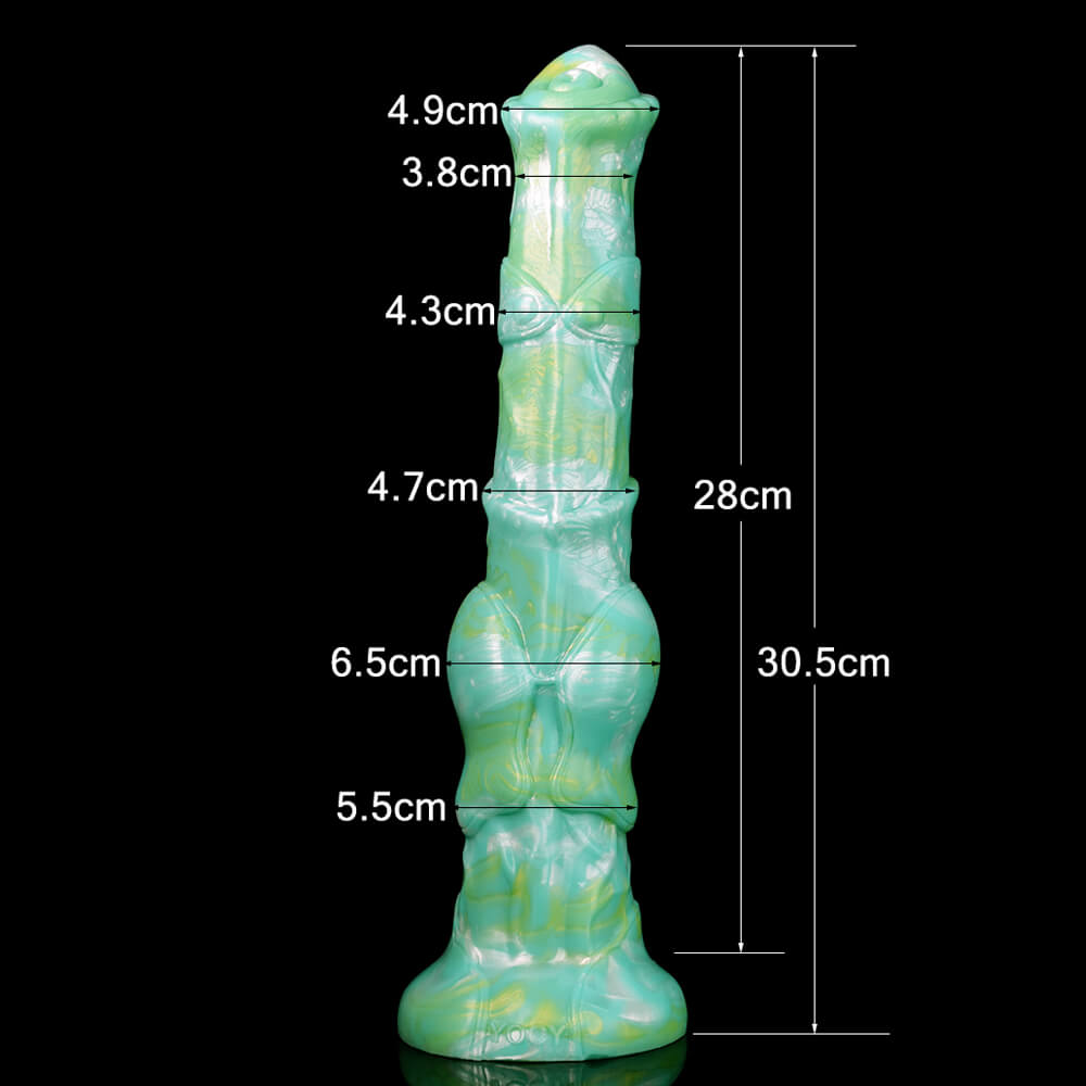 HORSE DILDO ANAL GIANT SILICONE 12 INCH GREEN