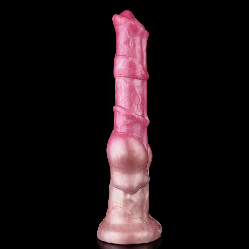 Gode cheval géant en silicone 30,5 cm rouge