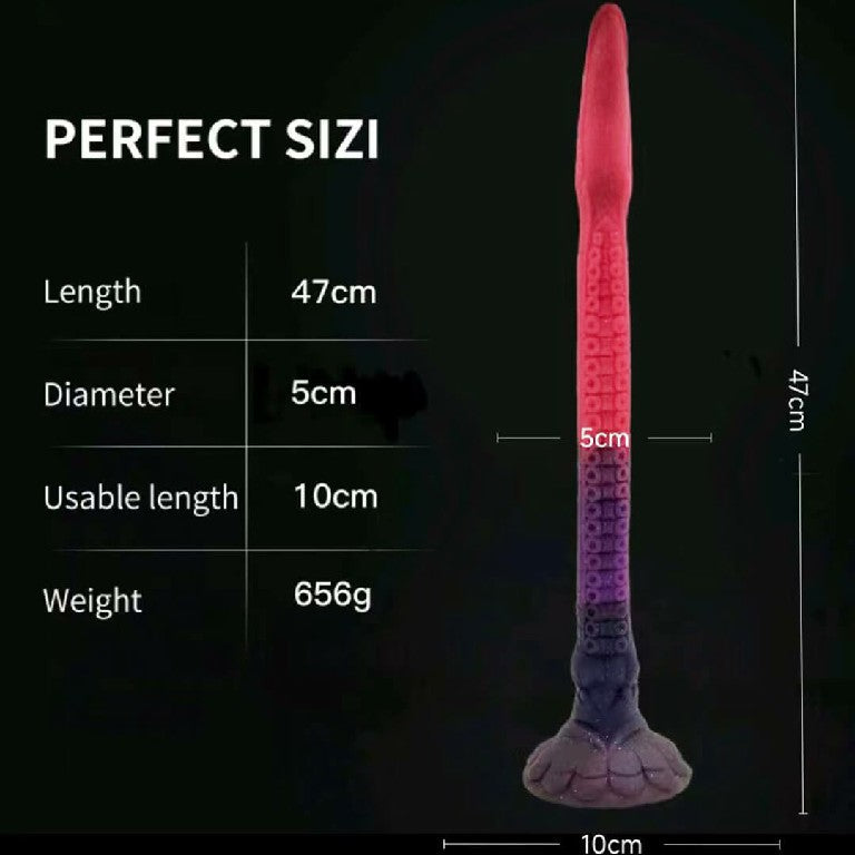 HUGE ANAL TOYS TENTACLE 19 INCH SILICONE DILDO