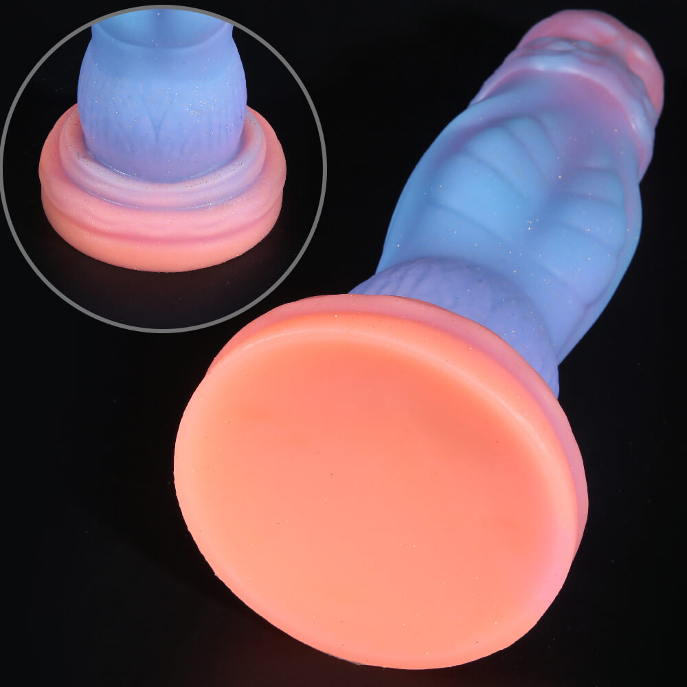 DILDO MONSTRE À NŒUDS DE 20 CM BRILLE DANS LE NOIR