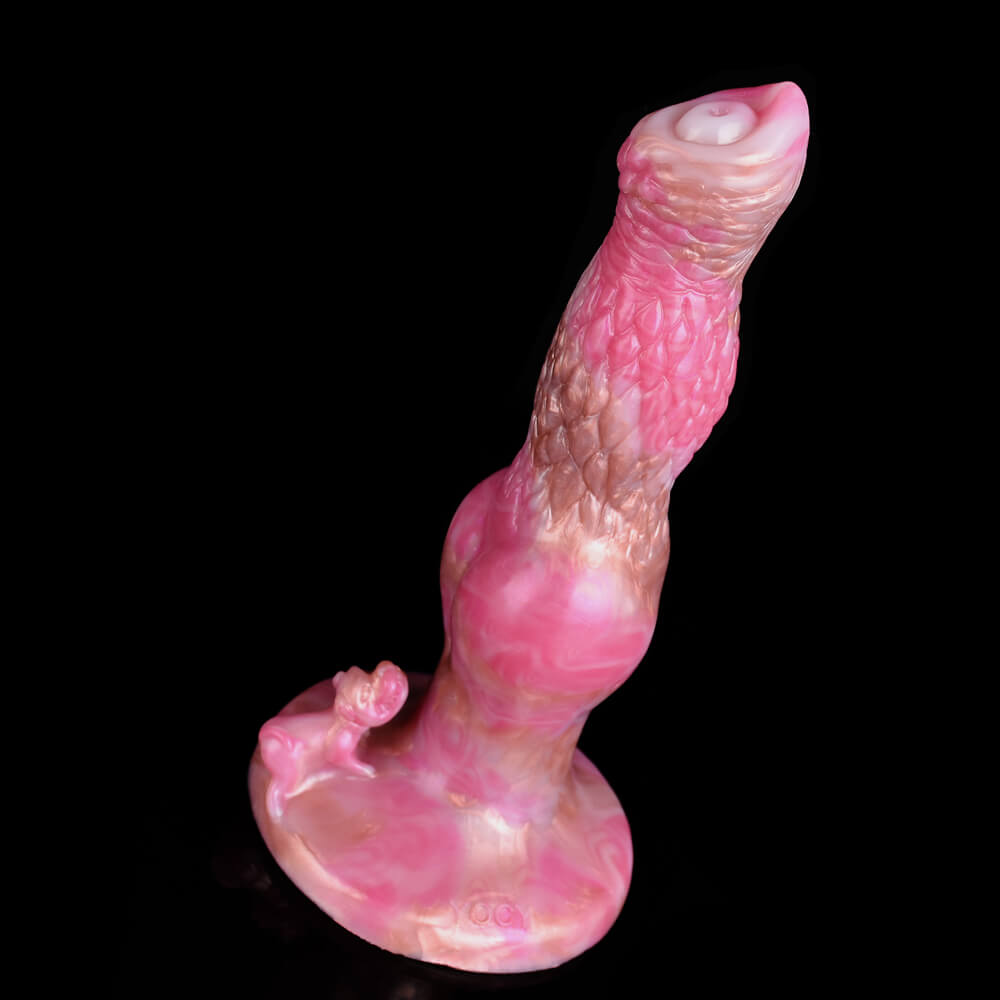 DOG DILDO FANTASY SILICONE 8 POUCES ROSE