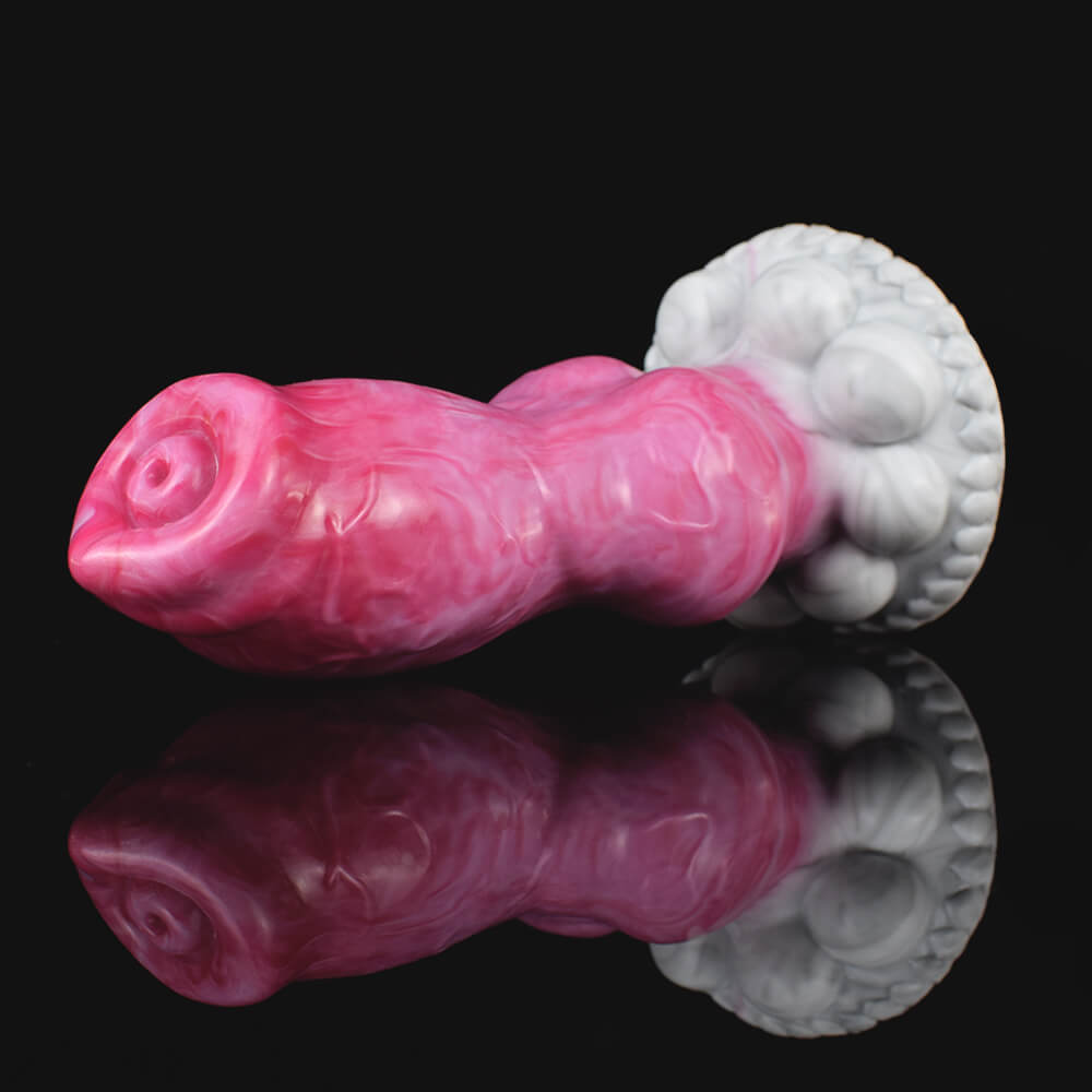 DOG DILDO FANTASY SILICONE 8 POUCES ROSE