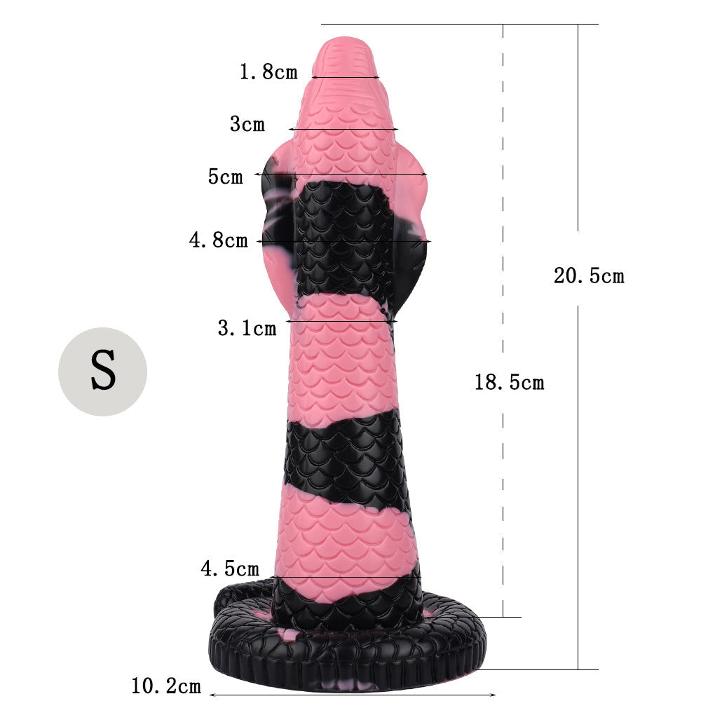 Godemichets monstres fantaisie en silicone de 11 pouces noir et rose